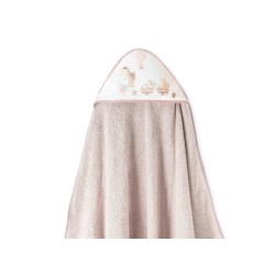 Interbaby Jirafa Bicicleta Μπουρνούζι Κάπα & Σαλιάρα Dark Pink