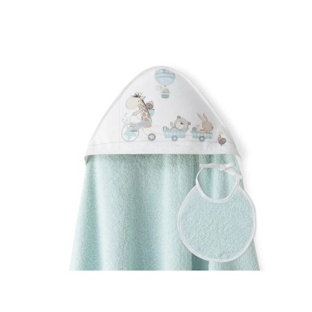 Interbaby Jirafa Bicicleta Μπουρνούζι Κάπα & Σαλιάρα Green